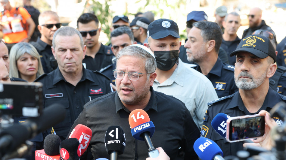 Ben Gvir replica a ministro Esteri Israele, 'noi non porgiamo l'altra guancia'