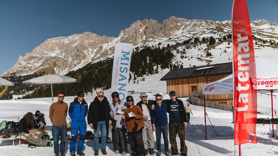 Show al Latemar snowpark, vittoria altoatesina tra trick, beach party e sapori Misano