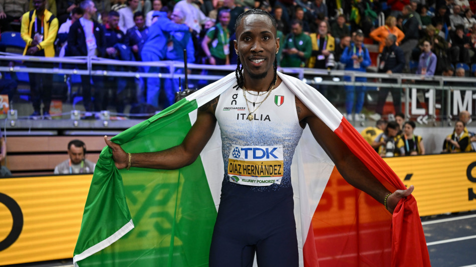 Mondiali atletica indoor, Diaz 'dopo Antonelli e Sinner non potevo essere da meno'