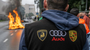 Drohende Werksschlie&szlig;ung: Demonstration bei Audi in Br&uuml;ssel